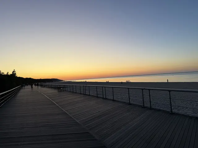 Sunken Meadow boardwalk at sunset